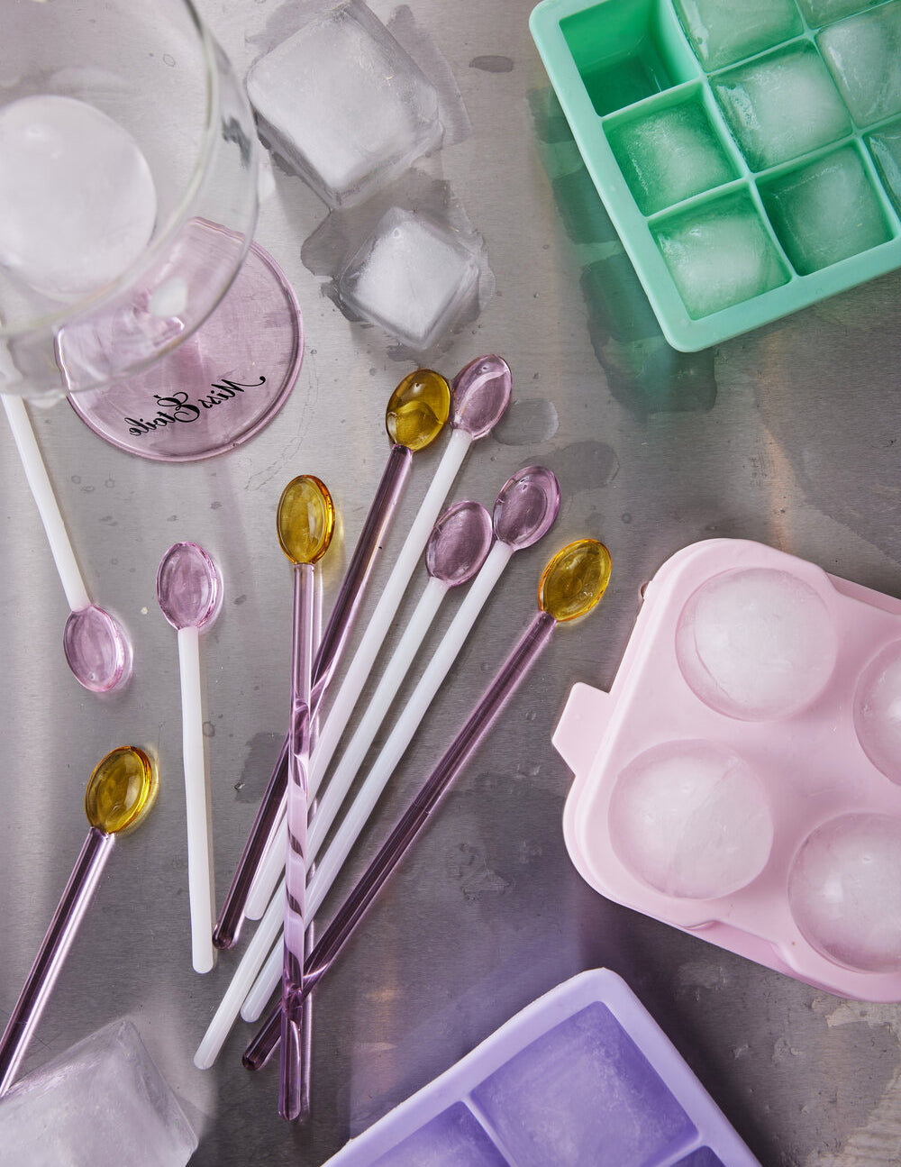 Isterningsbakke, rund - 4 stk.